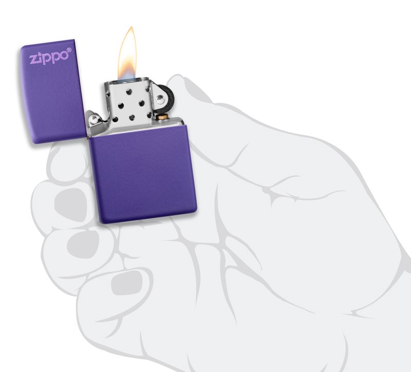 Зажигалка ZIPPO Classic с покрытием Purple Matte, латунь/сталь, фиолетовая, матовая, 36x12x56 мм_4