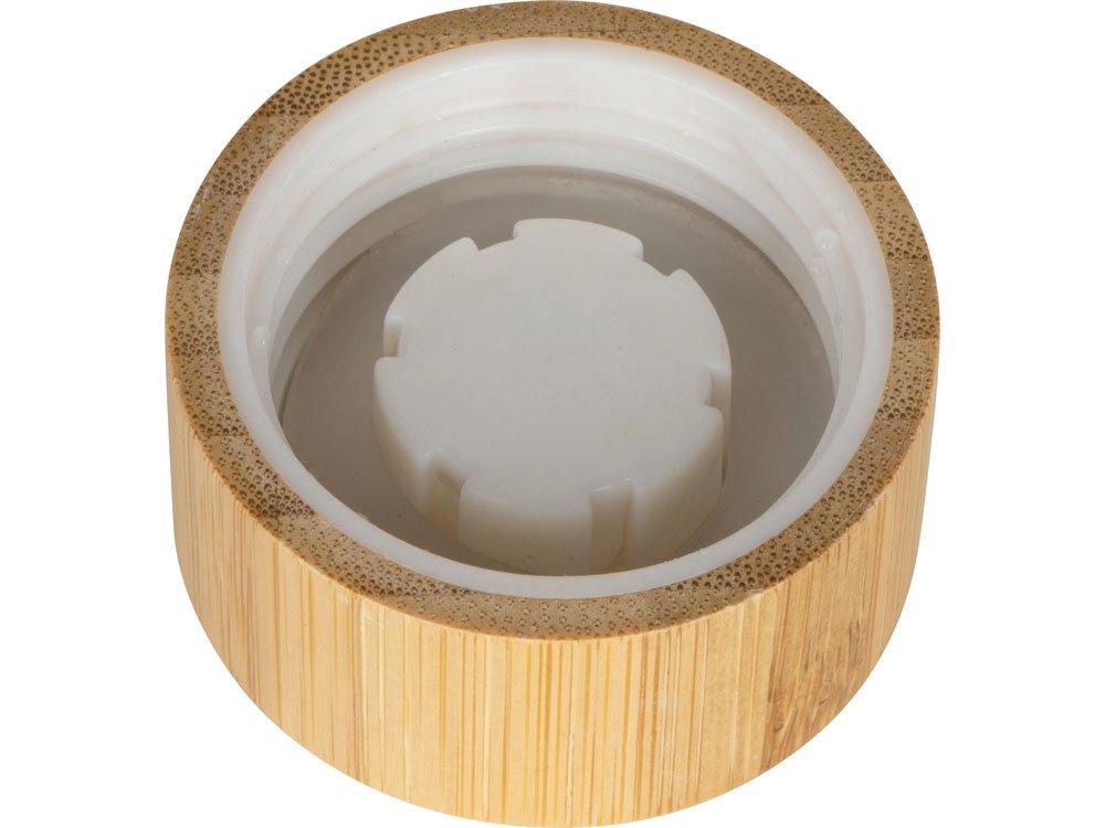 Бутылка из переработанного пластика rPET Kato Bamboo с бамбуковой крышкой, 500 мл_3