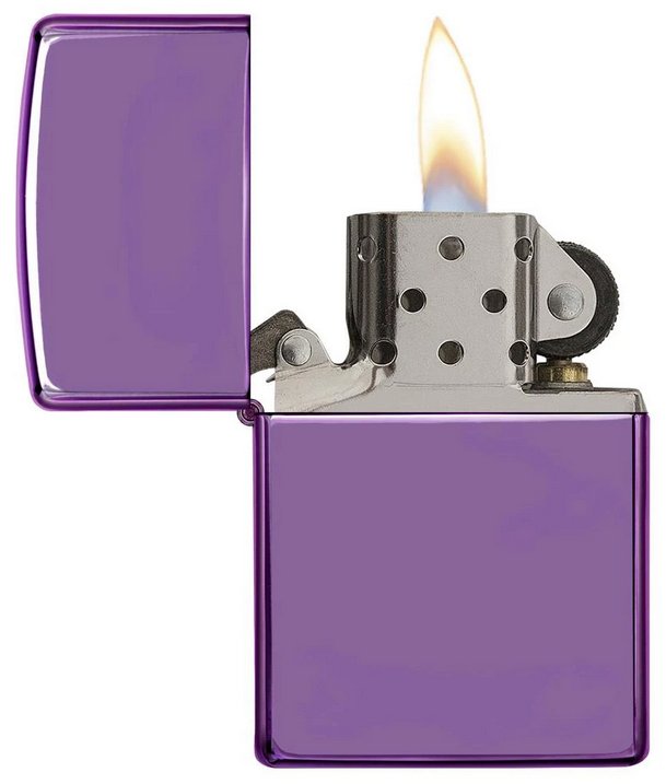 Зажигалка ZIPPO Classic с покрытием Abyss™, латунь/сталь, фиолетовая, глянцевая, 36x12x56 мм_1