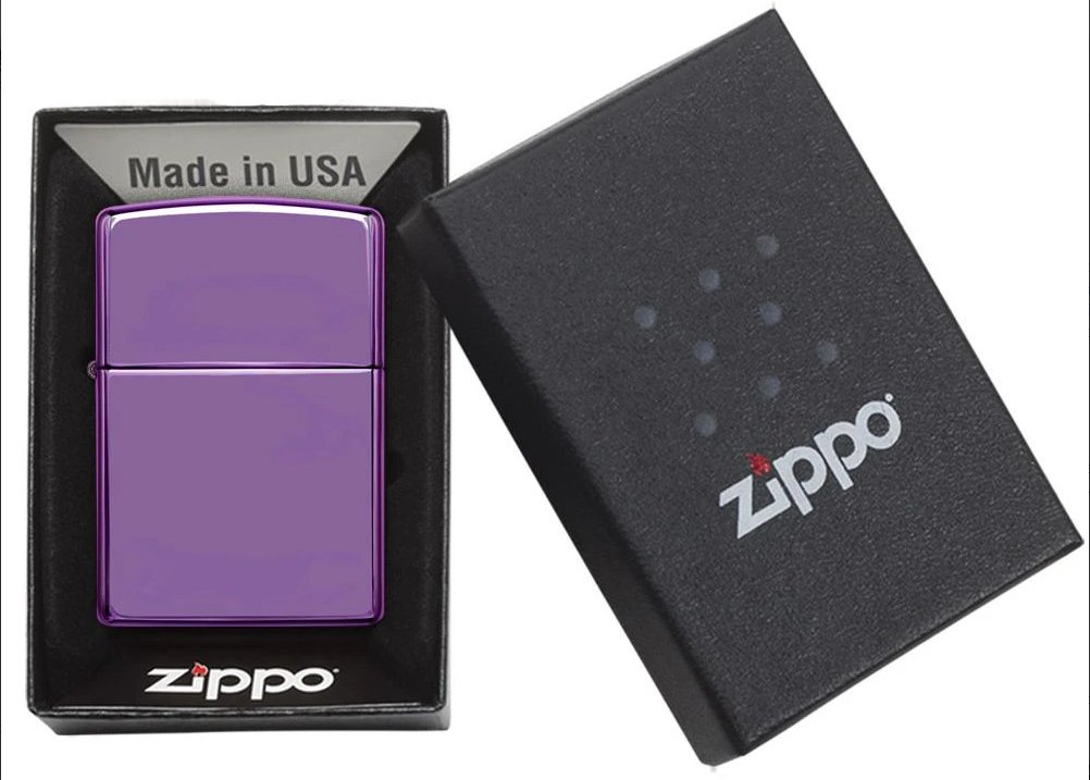 Зажигалка ZIPPO Classic с покрытием Abyss™, латунь/сталь, фиолетовая, глянцевая, 36x12x56 мм_2
