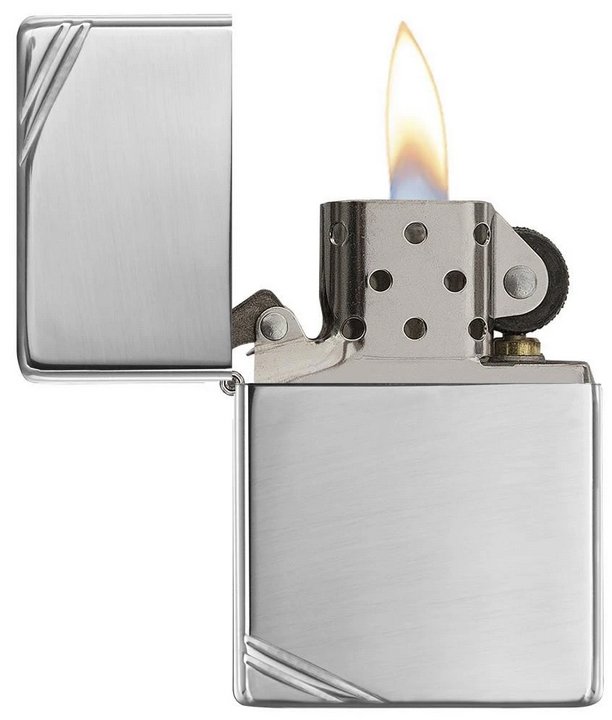 Зажигалка ZIPPO Vintage™с покрытием High Polish Chrome, латунь/сталь, серебристая, 36x12x56 мм_1