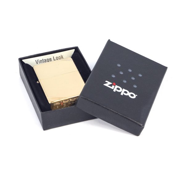 Зажигалка ZIPPO Vintage™ с покрытием High Polish Brass, латунь/сталь, золотистая, 36x12x56 мм_3