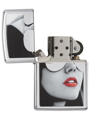 Зажигалка ZIPPO Gold Design с покрытием High Polish Chrome, латунь/сталь, серебристая, 36x12x56 мм_1