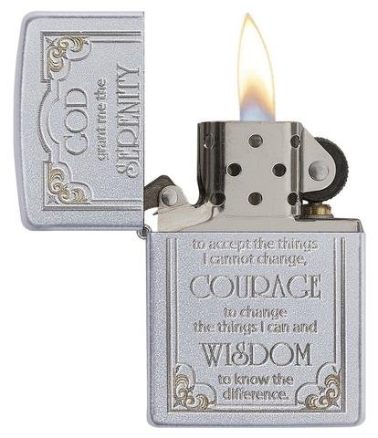 Зажигалка ZIPPO Classic с покрытием Satin Chrome™, латунь/сталь, серебристая, матовая, 36x12x56 мм_2