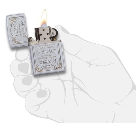 Зажигалка ZIPPO Classic с покрытием Satin Chrome™, латунь/сталь, серебристая, матовая, 36x12x56 мм_1