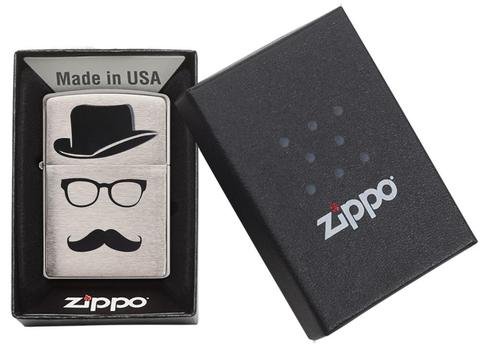 Зажигалка ZIPPO Classic с покрытием Brushed Chrome, латунь/сталь, серебристая, матовая, 36x12x56 мм_2
