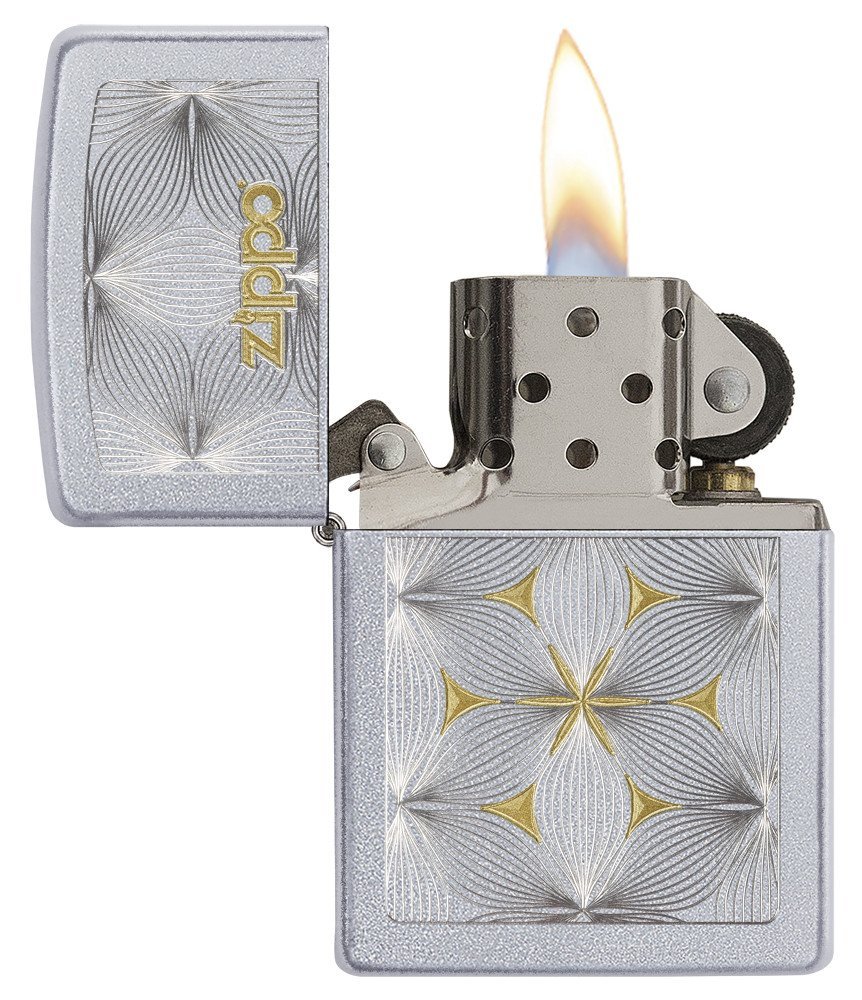 Зажигалка ZIPPO Classic с покрытием Satin Chrome™, латунь/сталь, серебристая, матовая, 36x12x56 мм_2