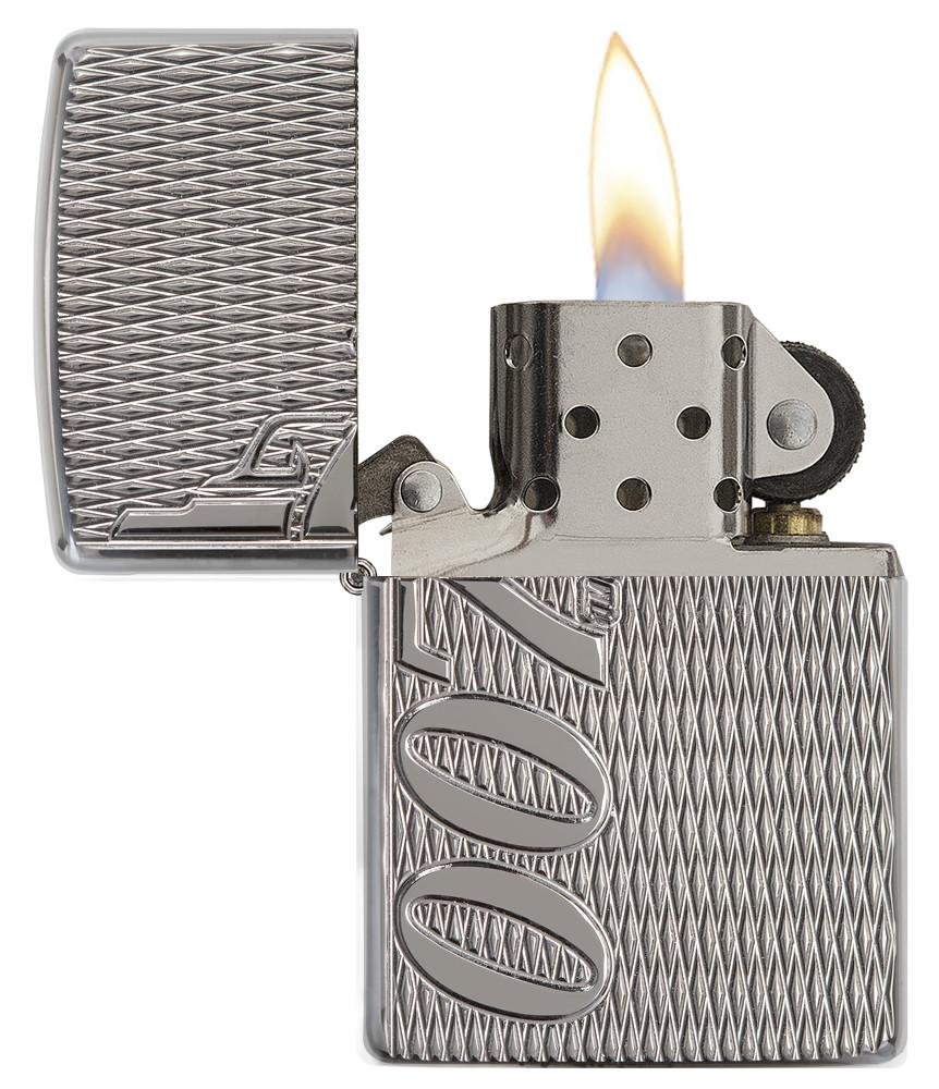 Зажигалка ZIPPO James Bond с покрытием High Polish Chrome, латунь/сталь, серебристая, 36x12x56 мм_2