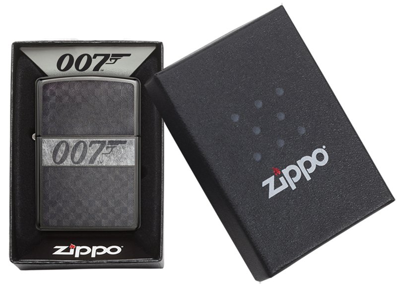 Зажигалка ZIPPO James Bond 007™ с покрытием Black Ice®, латунь/сталь, чёрная, глянцевая, 36x12x56 мм_7