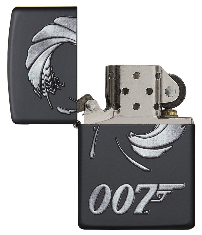 Зажигалка ZIPPO James Bond 007™ с покрытием Black Matte, латунь/сталь, чёрная, матовая, 36x12x56 мм_3