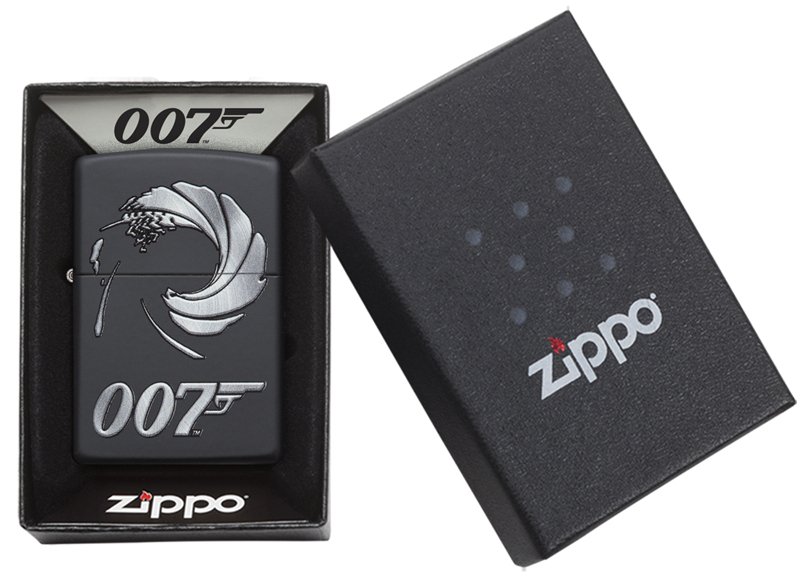 Зажигалка ZIPPO James Bond 007™ с покрытием Black Matte, латунь/сталь, чёрная, матовая, 36x12x56 мм_5