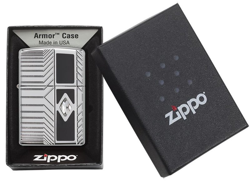 Зажигалка ZIPPO Armor® с покрытием High Polish Chrome, латунь/сталь, серебристая, 37х13x58 мм_5