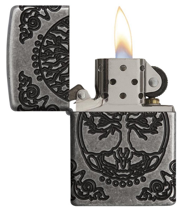 Зажигалка ZIPPO Armor® с покрытием Antique Silver, латунь/сталь, серебристая, матовая, 37х13x58 мм_3