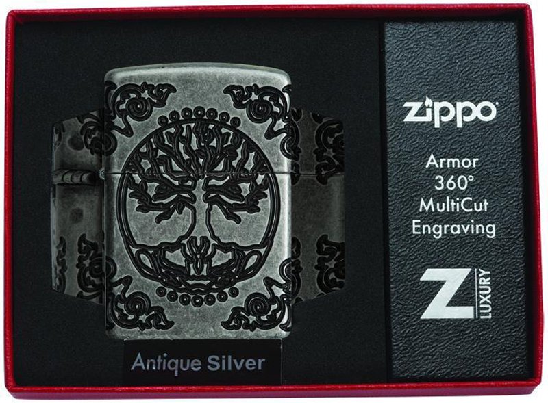 Зажигалка ZIPPO Armor® с покрытием Antique Silver, латунь/сталь, серебристая, матовая, 37х13x58 мм_6