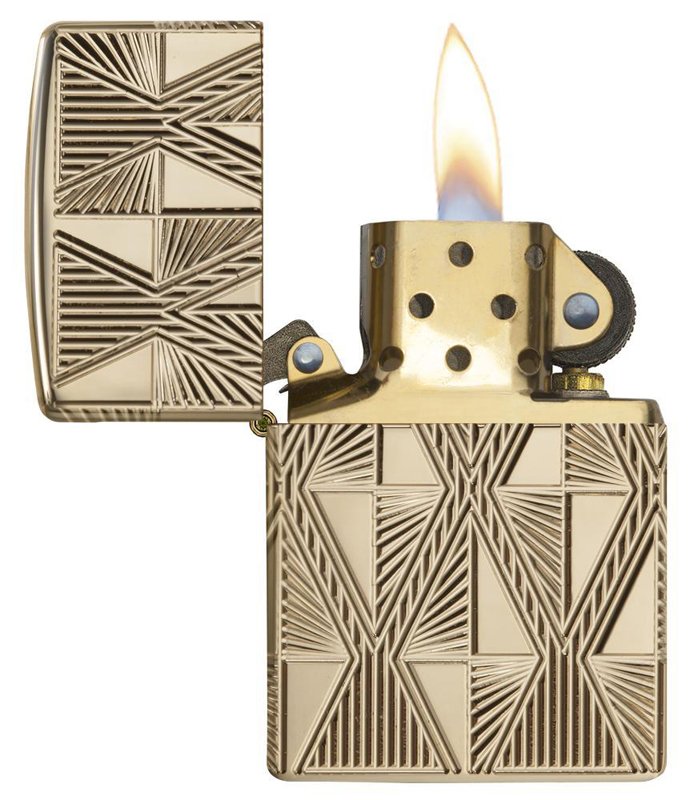 Зажигалка ZIPPO Armor® с покрытием High Polish Gold Plate, латунь/сталь, золотистая, 37х13x58 мм_3
