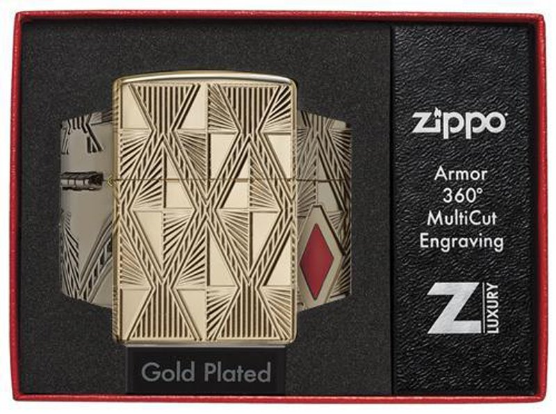 Зажигалка ZIPPO Armor® с покрытием High Polish Gold Plate, латунь/сталь, золотистая, 37х13x58 мм_6