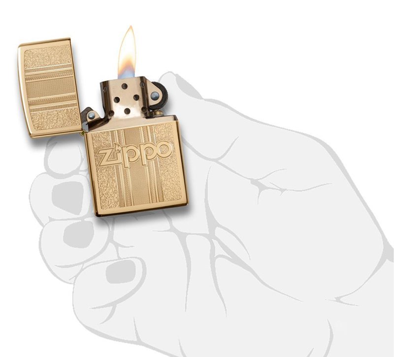 Зажигалка ZIPPO Classic с покрытием High Polish Brass, латунь/сталь, золотистая, 36x12x56 мм_2