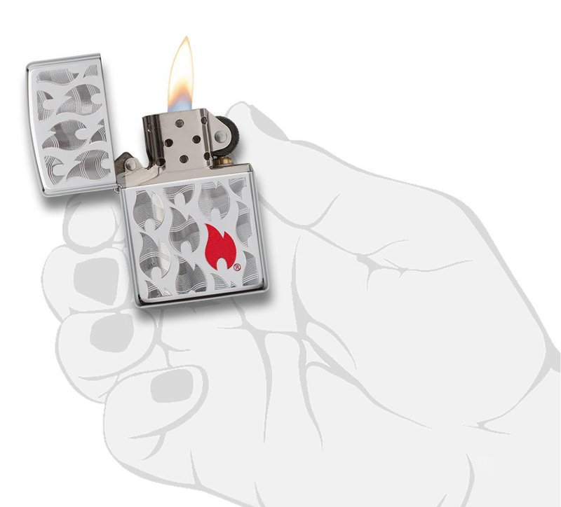 Зажигалка ZIPPO Classic с покрытием High Polish Chrome, латунь/сталь, серебристая, 36x12x56 мм_2