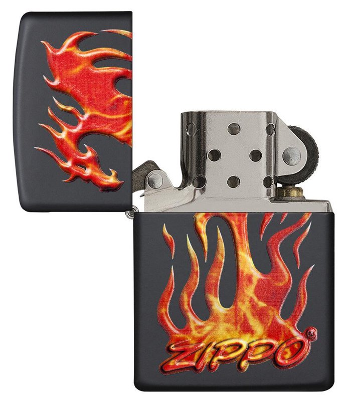 Зажигалка ZIPPO Classic с покрытием Black Matte, латунь/сталь, чёрная, матовая, 36x12x56 мм_2