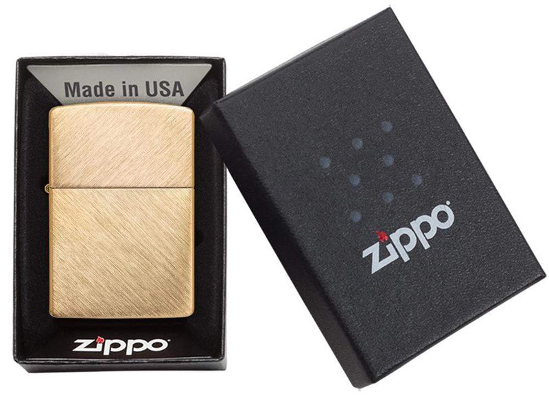 Зажигалка ZIPPO Classic с покрытием Herringbone Sweep Brass, латунь/сталь, золотистая, 36x12x56 мм_6