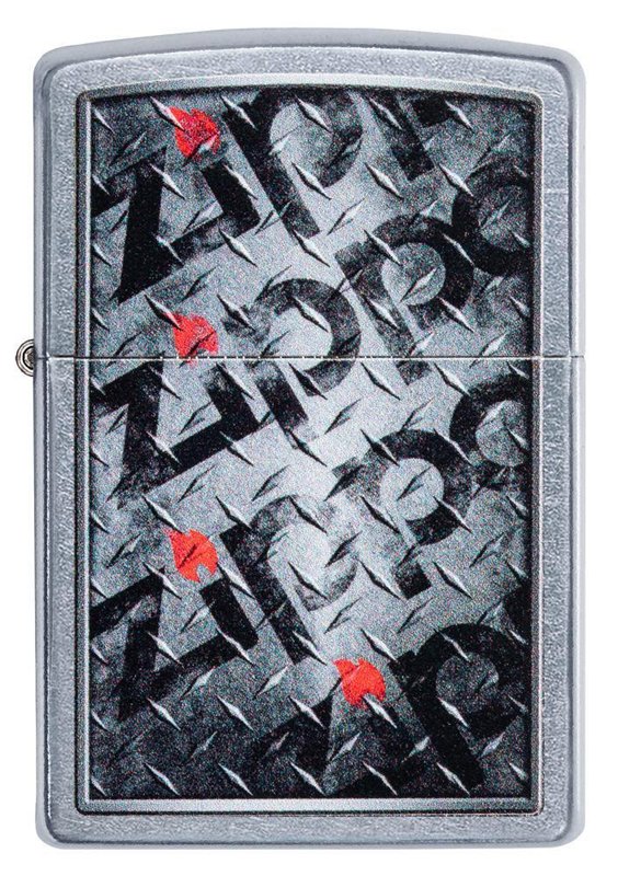 Зажигалка ZIPPO Diamond с покрытием Street Chrome™, латунь/сталь, серебристая, матовая, 36x12x56 мм_2