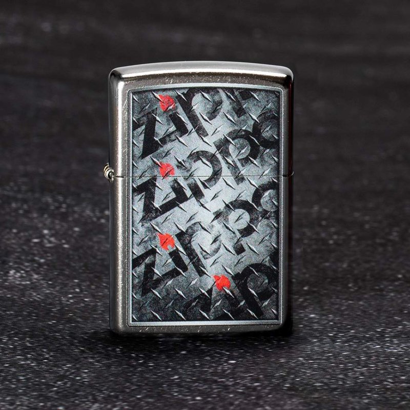 Зажигалка ZIPPO Diamond с покрытием Street Chrome™, латунь/сталь, серебристая, матовая, 36x12x56 мм_5