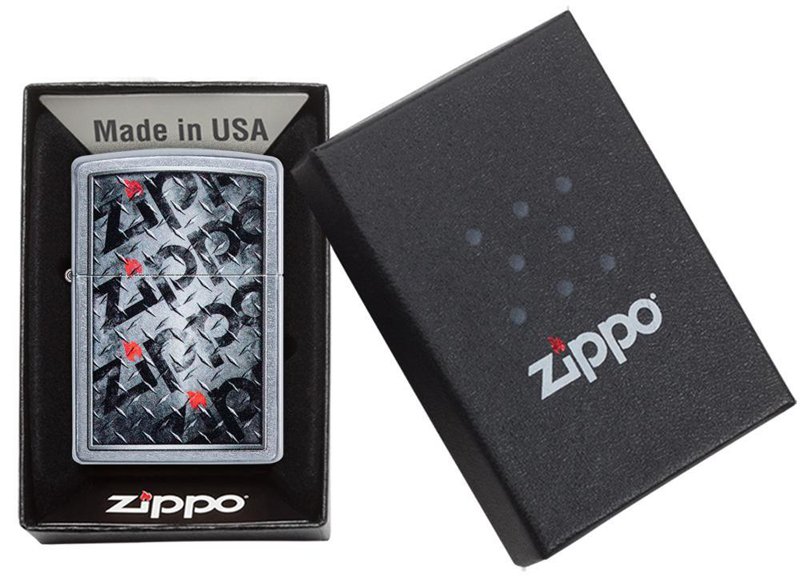 Зажигалка ZIPPO Diamond с покрытием Street Chrome™, латунь/сталь, серебристая, матовая, 36x12x56 мм_6