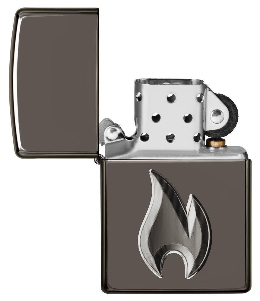 Зажигалка ZIPPO Armor™ с покрытием Black Ice®, латунь/сталь, чёрная, глянцевая, 36x12x56 мм_3