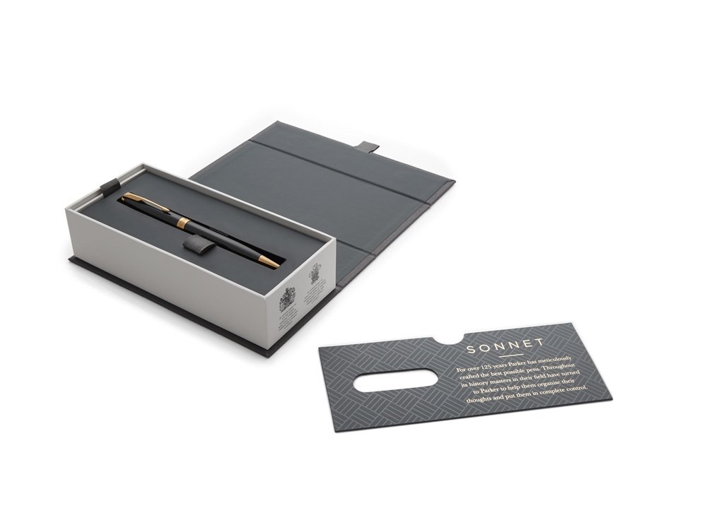 Ручка шариковая Parker Sonnet Core Black Lacquer GT_2
