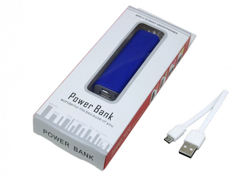PB035 Универсальное зарядное устройство power bank  прямоугольной формы, синий_2