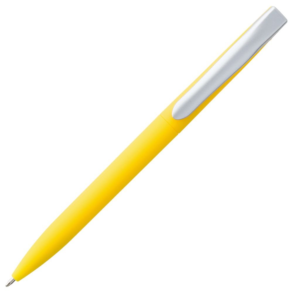 Ручка шариковая Pin Soft Touch, желтая_1