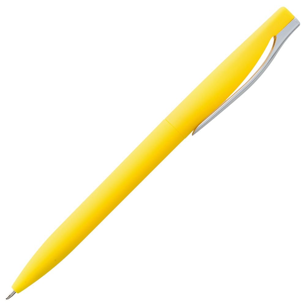 Ручка шариковая Pin Soft Touch, желтая_2