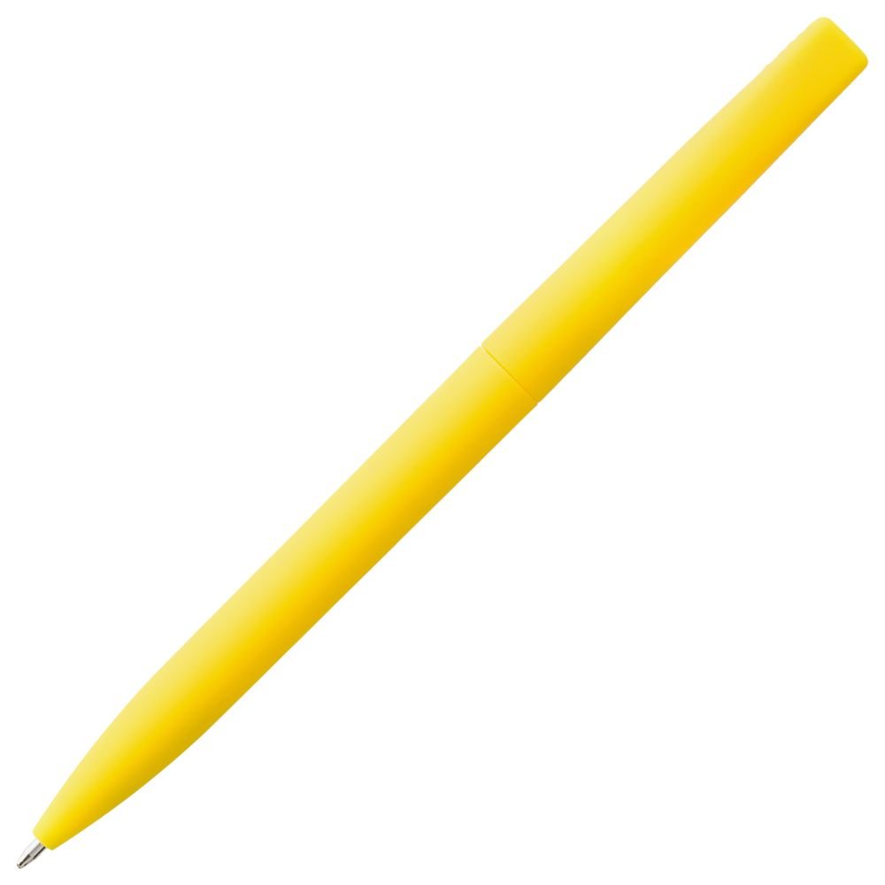 Ручка шариковая Pin Soft Touch, желтая_3