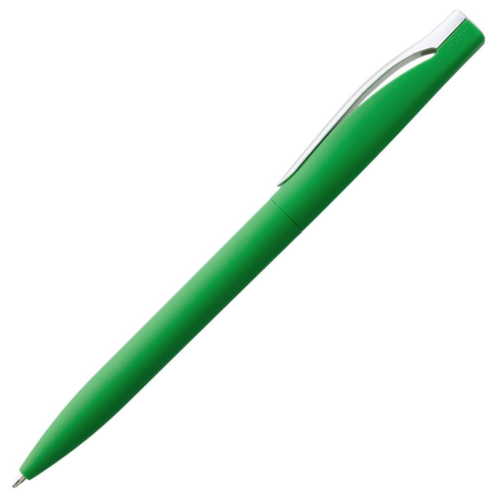 Ручка шариковая Pin Soft Touch, зеленая_4