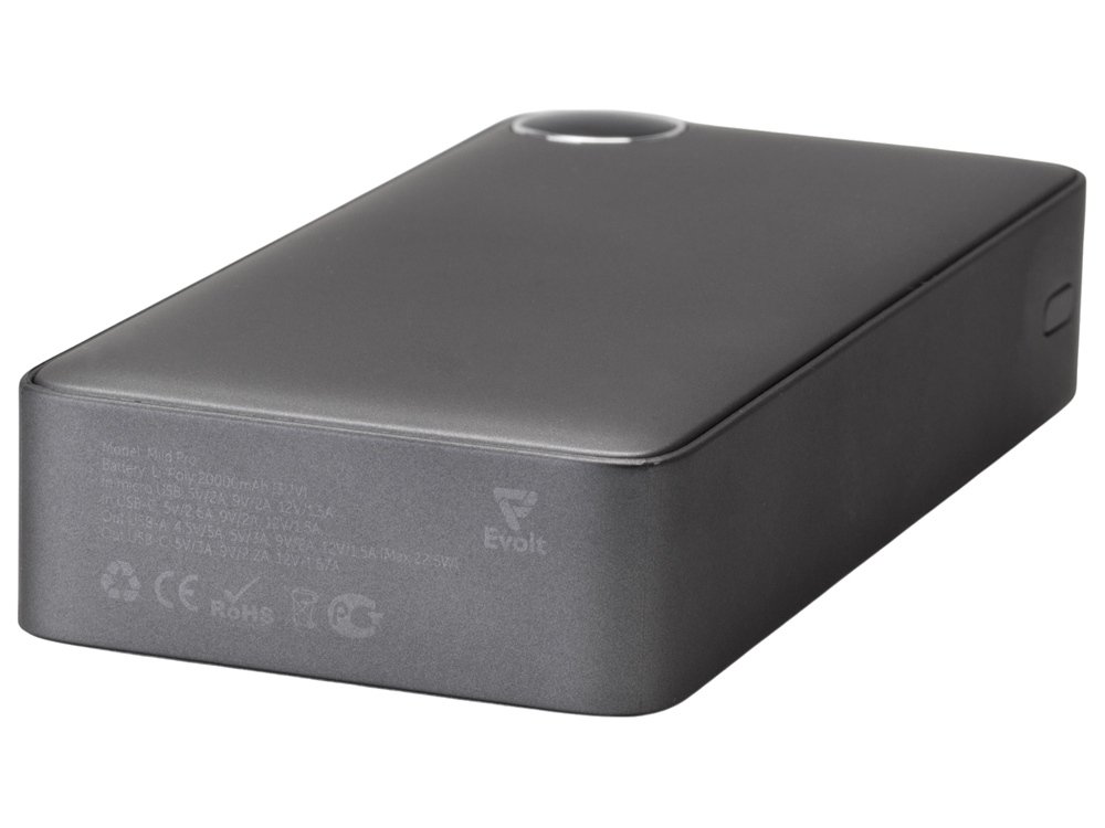 Внешний аккумулятор Mild Pro c быстрой зарядкой QC/PD, металлик soft-touch, 20 000 mAh_6