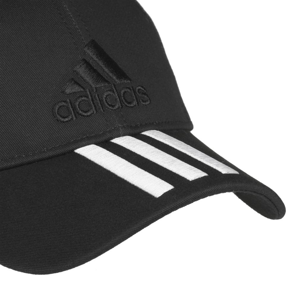 Бейсболка Six-panel Classic 3 stripes, черная_3