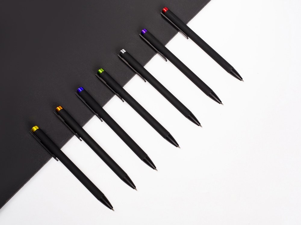 Ручка металлическая шариковая Taper Metal soft-touch_4