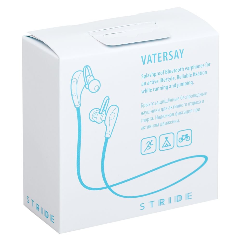 Cпортивные Bluetooth наушники Vatersay, черные с белым_6