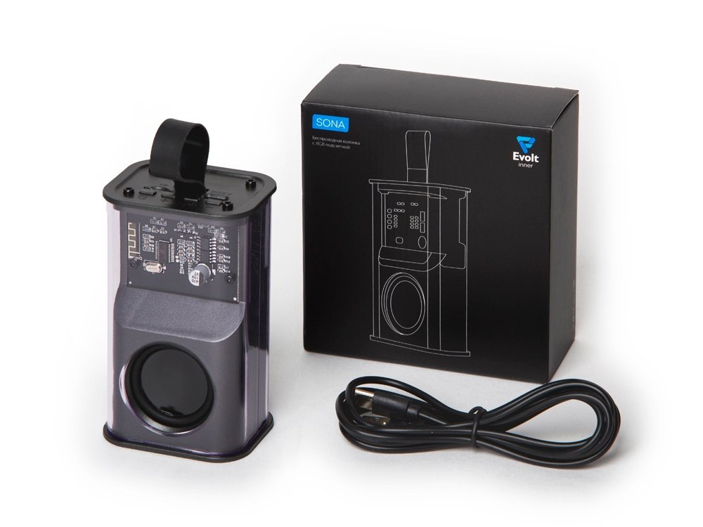 Беспроводная TWS колонка c RGB подсветкой Sona, 5 Вт_8