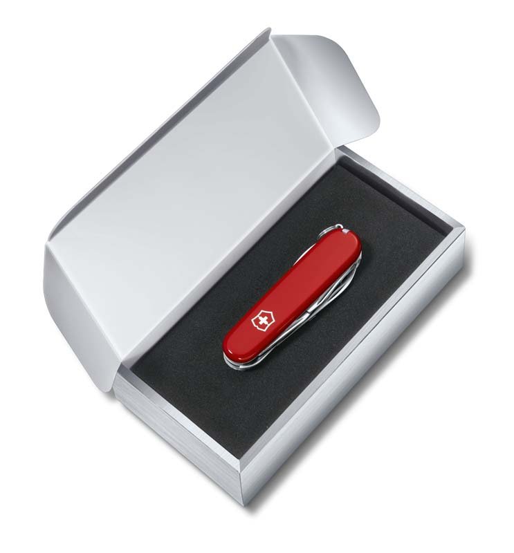 Подарочная коробка VICTORINOX для ножей 84-91 мм толщиной до 5 уровней, картонная, серебристая_2