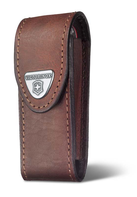 Чехол на ремень VICTORINOX для ножей 111 мм толщиной 4-6 уровней, кожаный, коричневый_1
