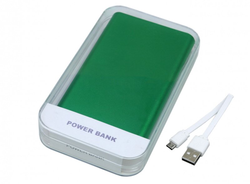 PBM02 Универсальное зарядное устройство power bank PBM02 под нанесение логотипа, зеленый_1