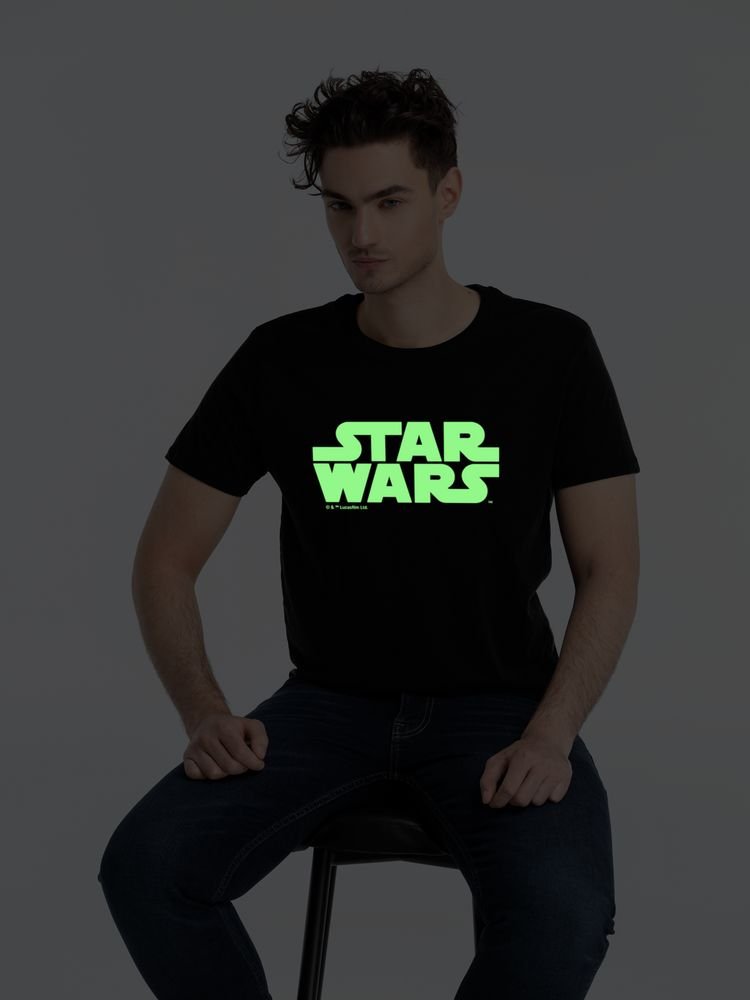 Футболка Star Wars Glow со светящимся принтом, черная_3