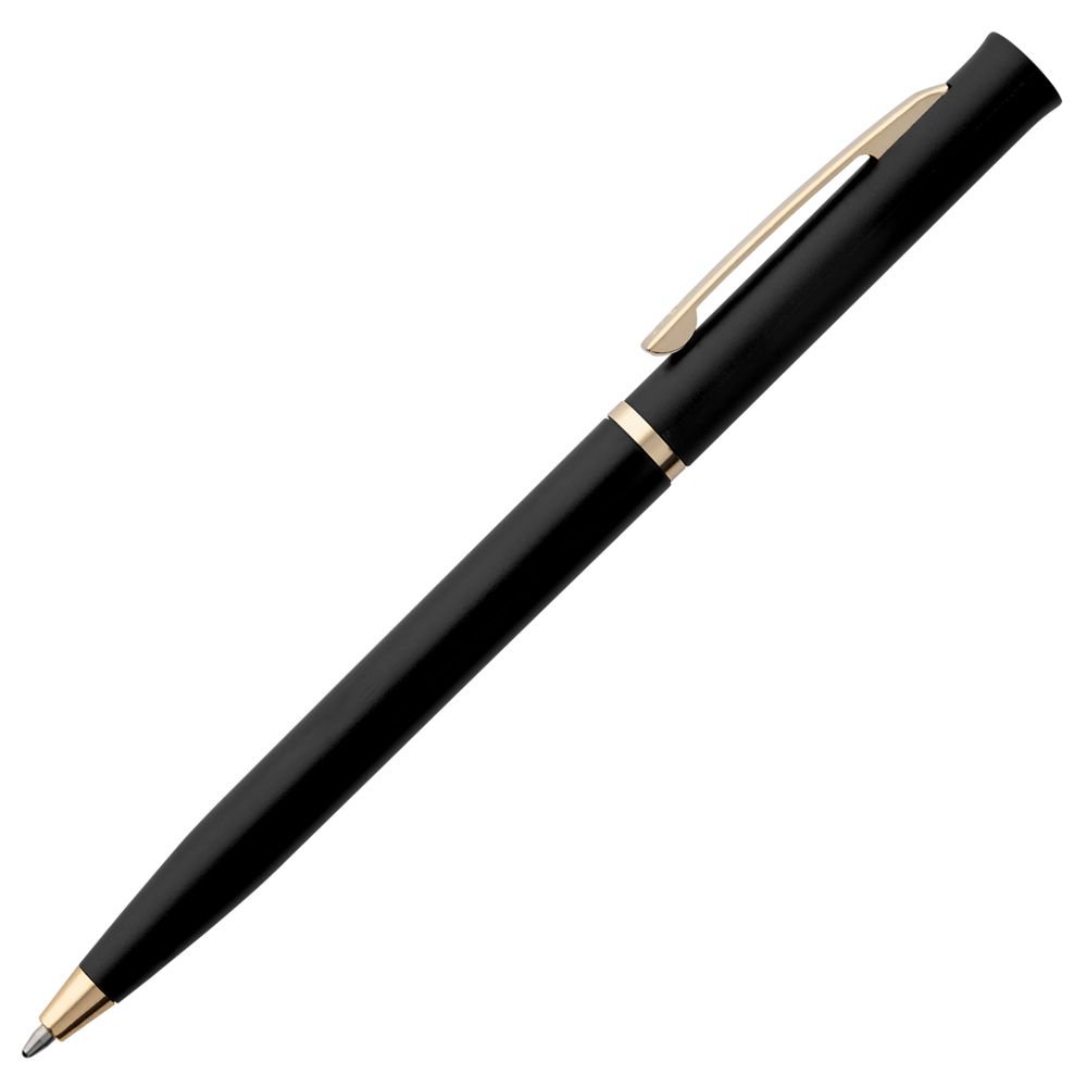 Ручка шариковая Euro Gold, черная_1