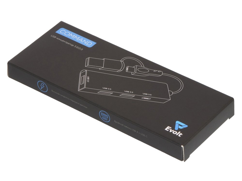 USB-хаб Command с коннектором 2-в-1 USB-C и USB-A, 2.0/3.0_6