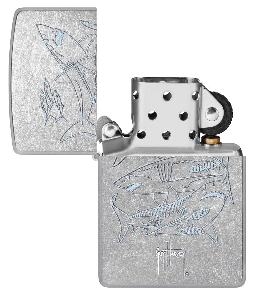 Зажигалка ZIPPO Guy Harvey с покрытием Street Chrome, латунь/сталь, серебристая, 38x13x57 мм_3