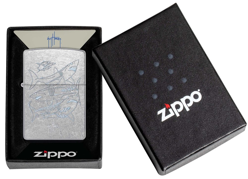 Зажигалка ZIPPO Guy Harvey с покрытием Street Chrome, латунь/сталь, серебристая, 38x13x57 мм_5