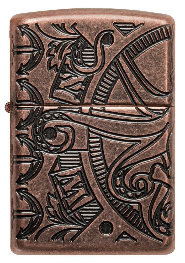 Зажигалка ZIPPO Armor™ с покрытием Antique Copper™, латунь/сталь, медная, матовая, 36x12x56 мм_5