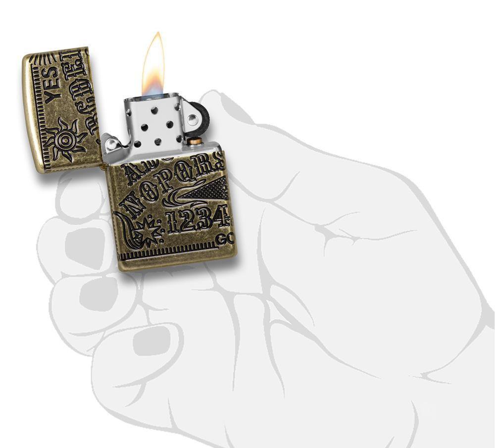 Зажигалка ZIPPO Armor™ с покрытием Antique Brass, латунь/сталь, медная, матовая, 36x12x56 мм_8