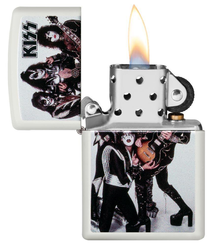 Зажигалка ZIPPO KISS® с покрытием White Matte, латунь/сталь, белая, матовая, 36x12x56 мм_1